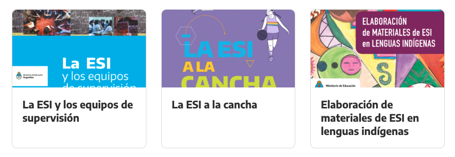 Captura de pantalla de material disponible en el Programa Nacional de Educación Sexual Integral (ESI)